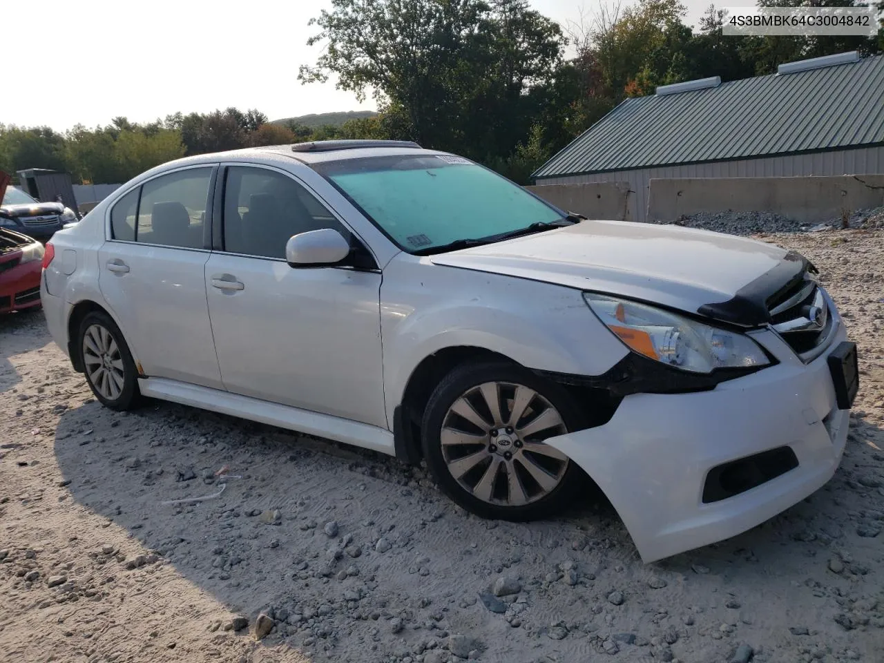 4S3BMBK64C3004842 2012 Subaru Legacy 2.5I Limited