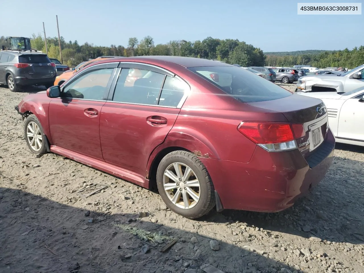 2012 Subaru Legacy 2.5I Premium VIN: 4S3BMBG63C3008731 Lot: 70472254