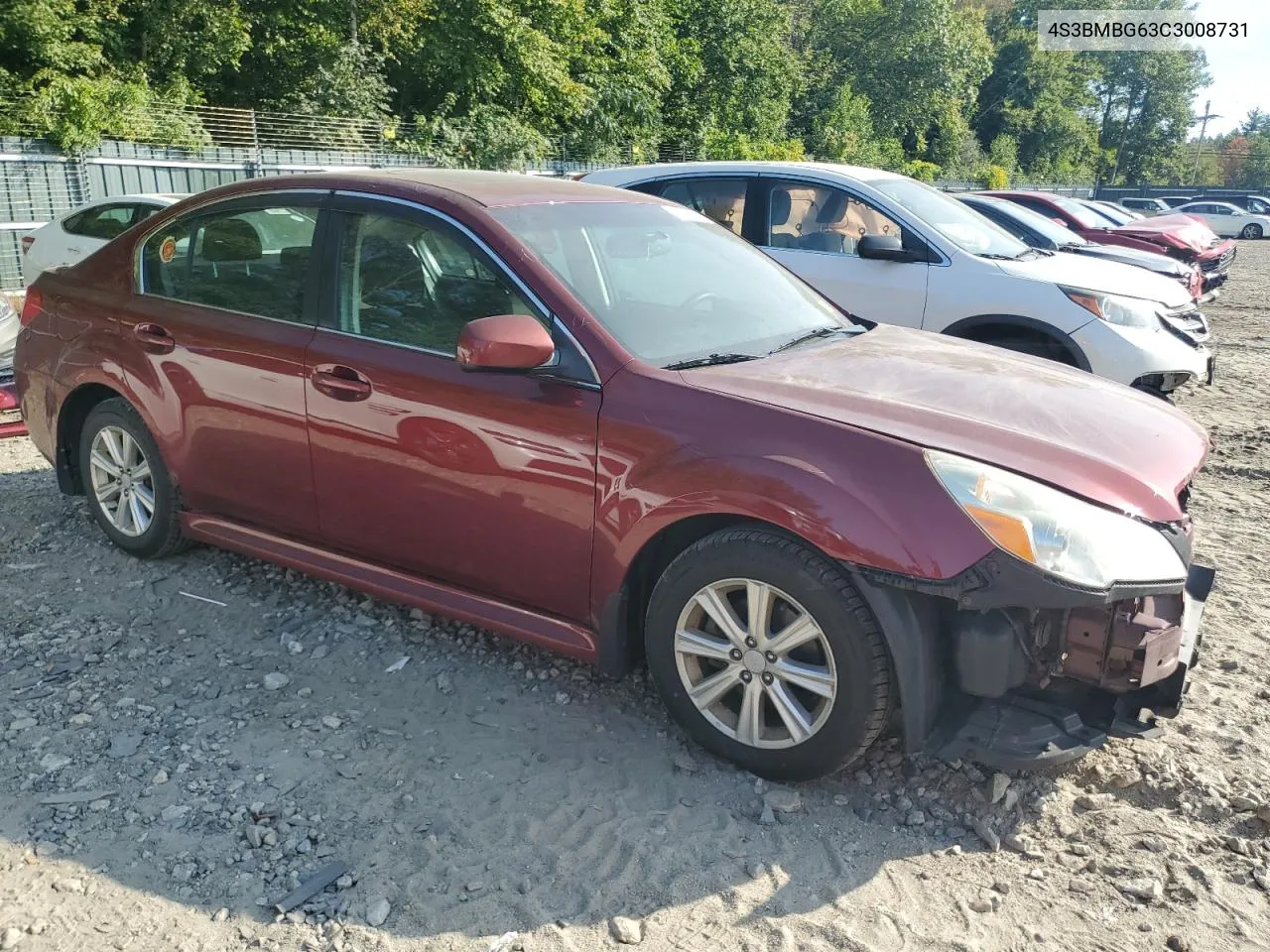 2012 Subaru Legacy 2.5I Premium VIN: 4S3BMBG63C3008731 Lot: 70472254