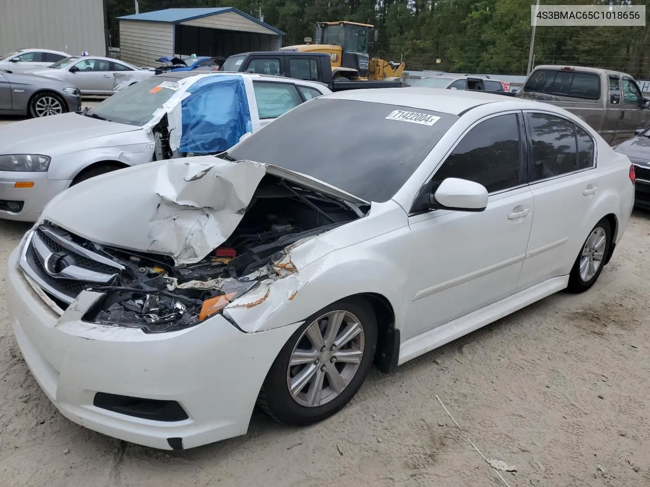 2012 Subaru Legacy 2.5I Premium VIN: 4S3BMAC65C1018656 Lot: 71422004