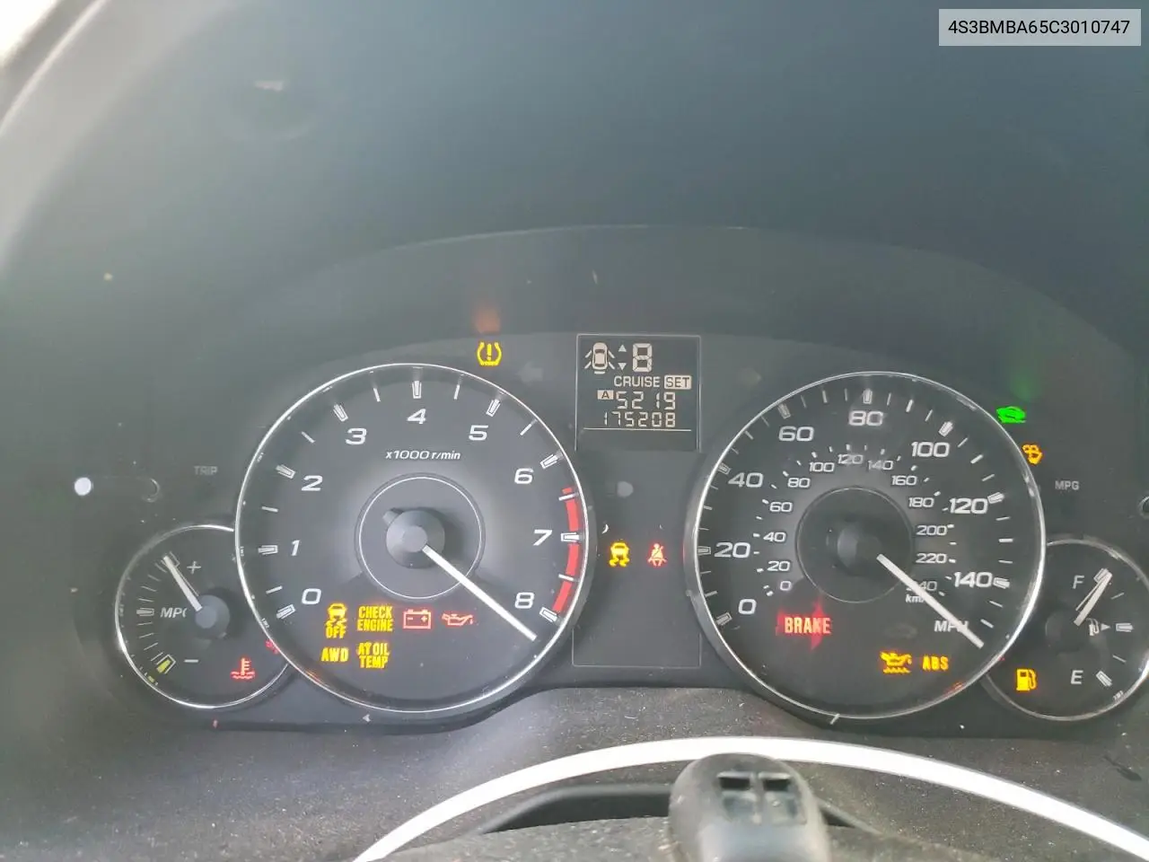 4S3BMBA65C3010747 2012 Subaru Legacy 2.5I