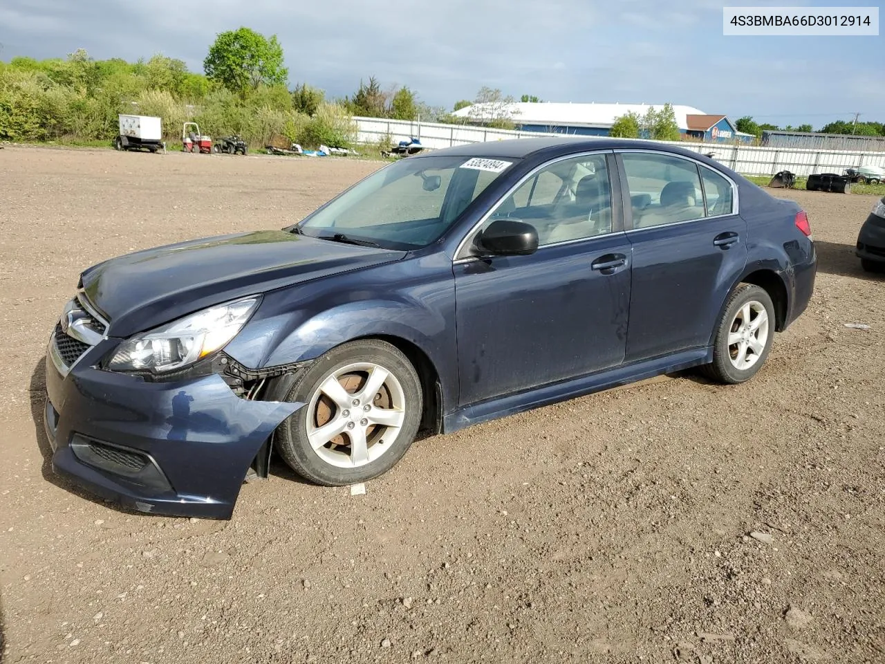 2013 Subaru Legacy 2.5I VIN: 4S3BMBA66D3012914 Lot: 53824894