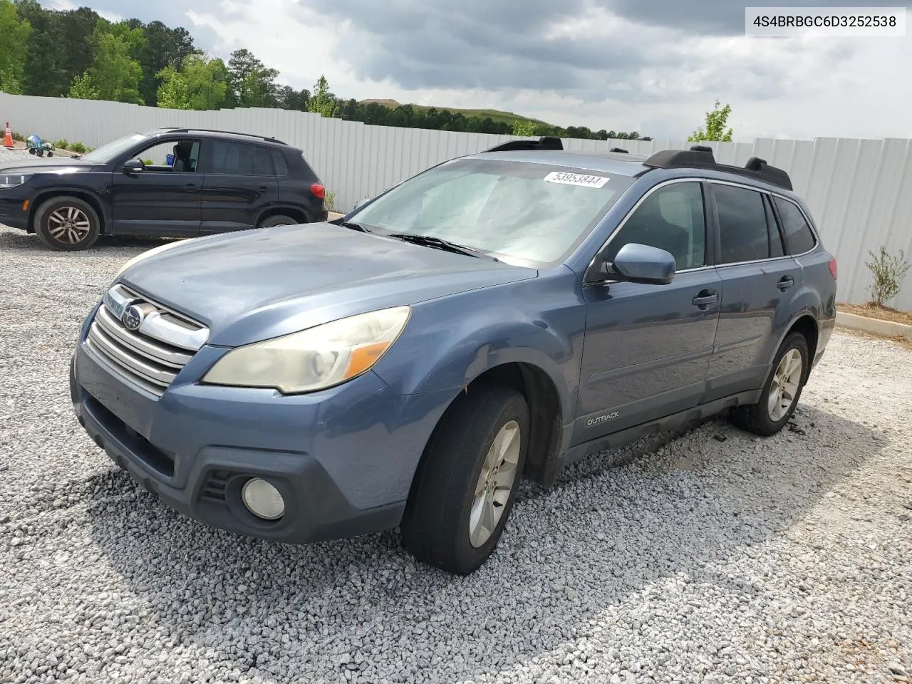 2013 Subaru Outback 2.5I Premium VIN: 4S4BRBGC6D3252538 Lot: 53953844