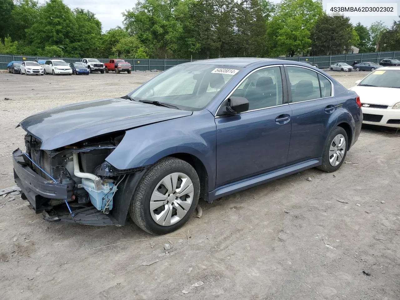 2013 Subaru Legacy 2.5I VIN: 4S3BMBA62D3002302 Lot: 54635814