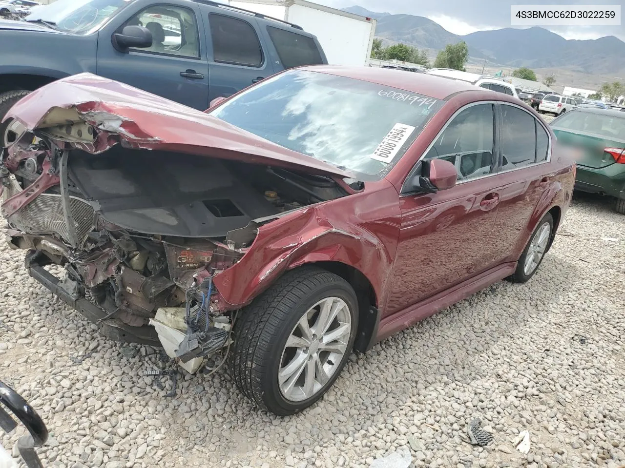 2013 Subaru Legacy 2.5I Premium VIN: 4S3BMCC62D3022259 Lot: 60081994