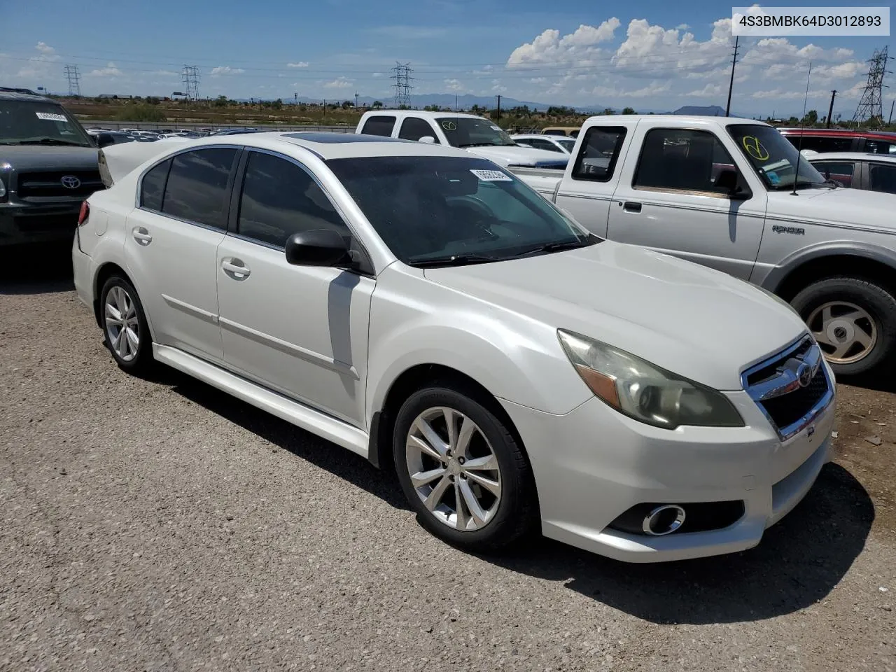 2013 Subaru Legacy 2.5I Limited VIN: 4S3BMBK64D3012893 Lot: 68562394