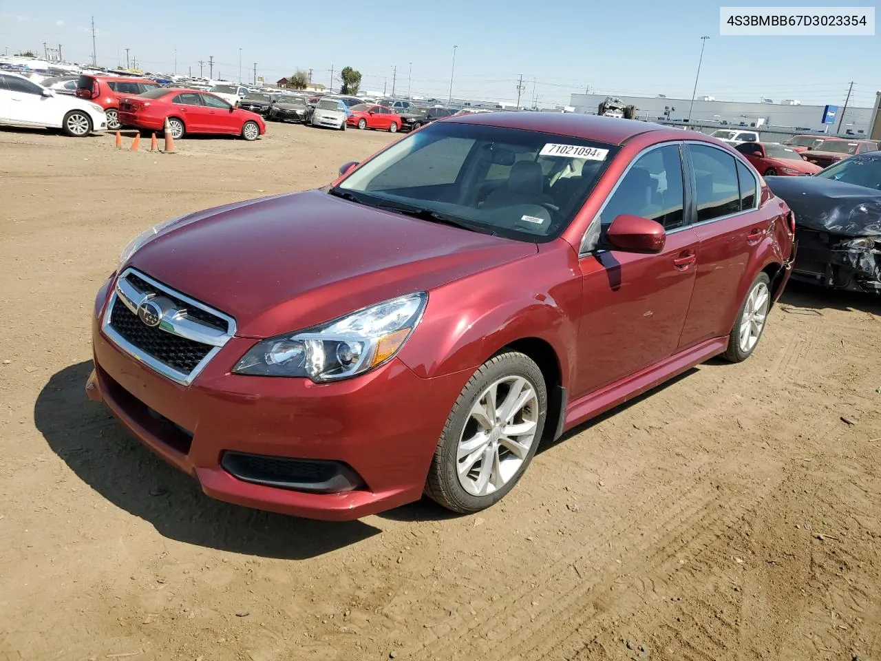 2013 Subaru Legacy 2.5I Premium VIN: 4S3BMBB67D3023354 Lot: 71021094