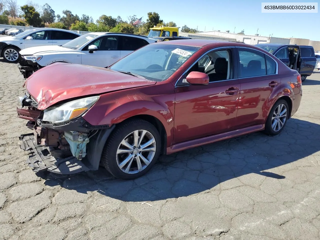 2013 Subaru Legacy 2.5I Premium VIN: 4S3BMBB60D3022434 Lot: 71234524