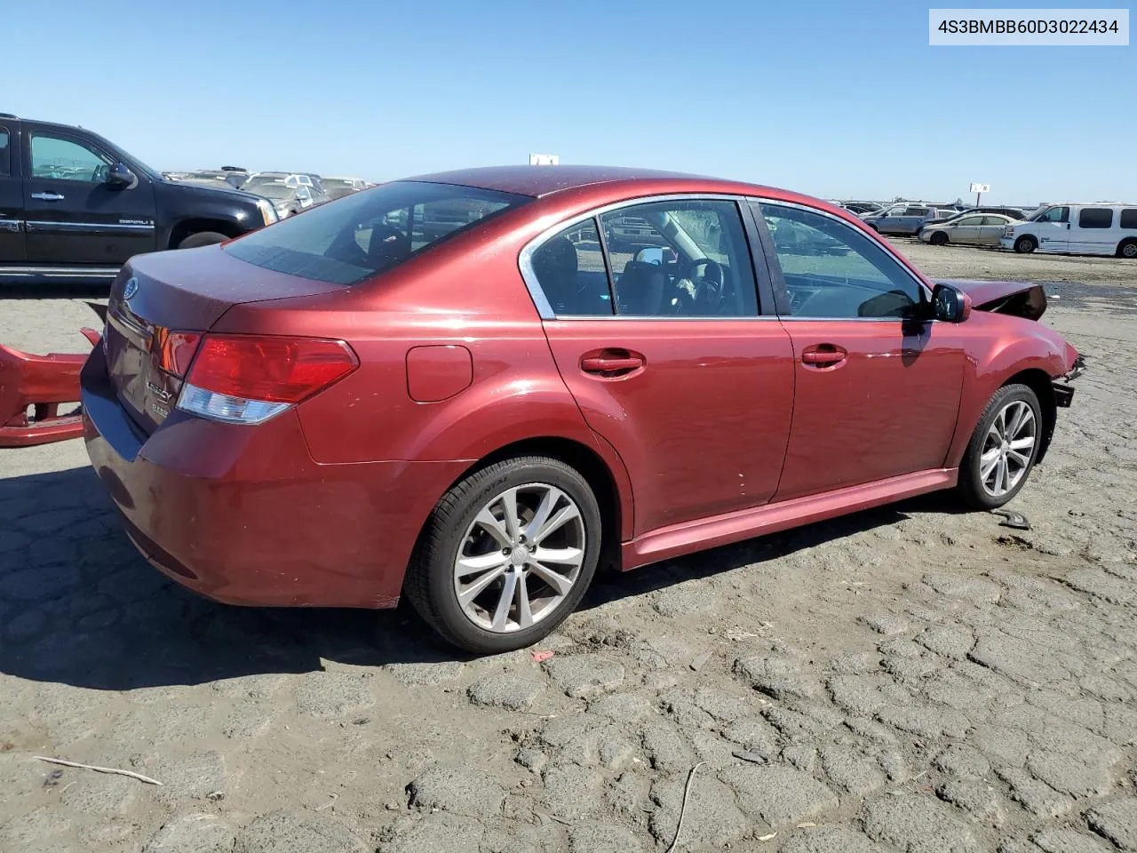 2013 Subaru Legacy 2.5I Premium VIN: 4S3BMBB60D3022434 Lot: 71234524