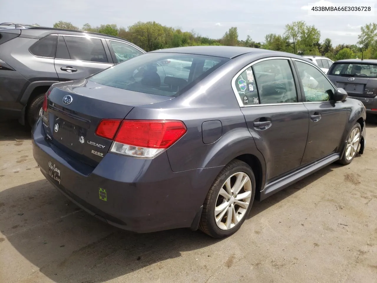 2014 Subaru Legacy 2.5I VIN: 4S3BMBA66E3036728 Lot: 53573084