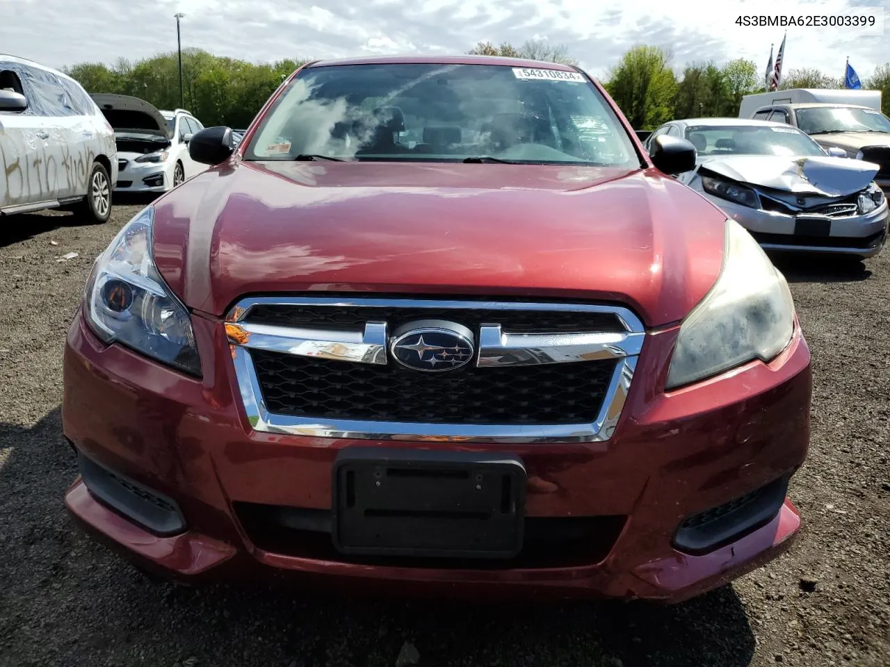 2014 Subaru Legacy 2.5I VIN: 4S3BMBA62E3003399 Lot: 54310834