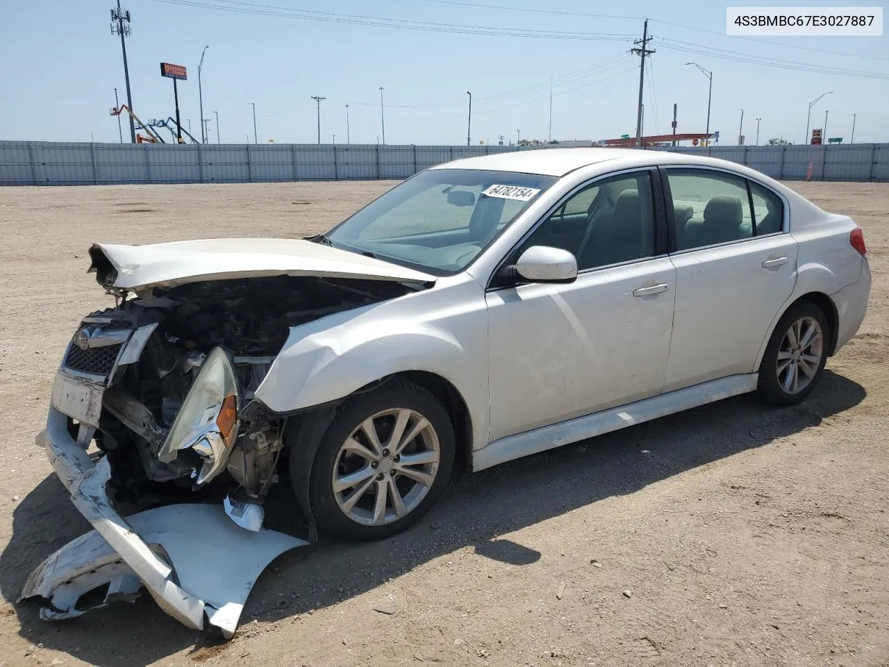 2014 Subaru Legacy 2.5I Premium VIN: 4S3BMBC67E3027887 Lot: 64782154