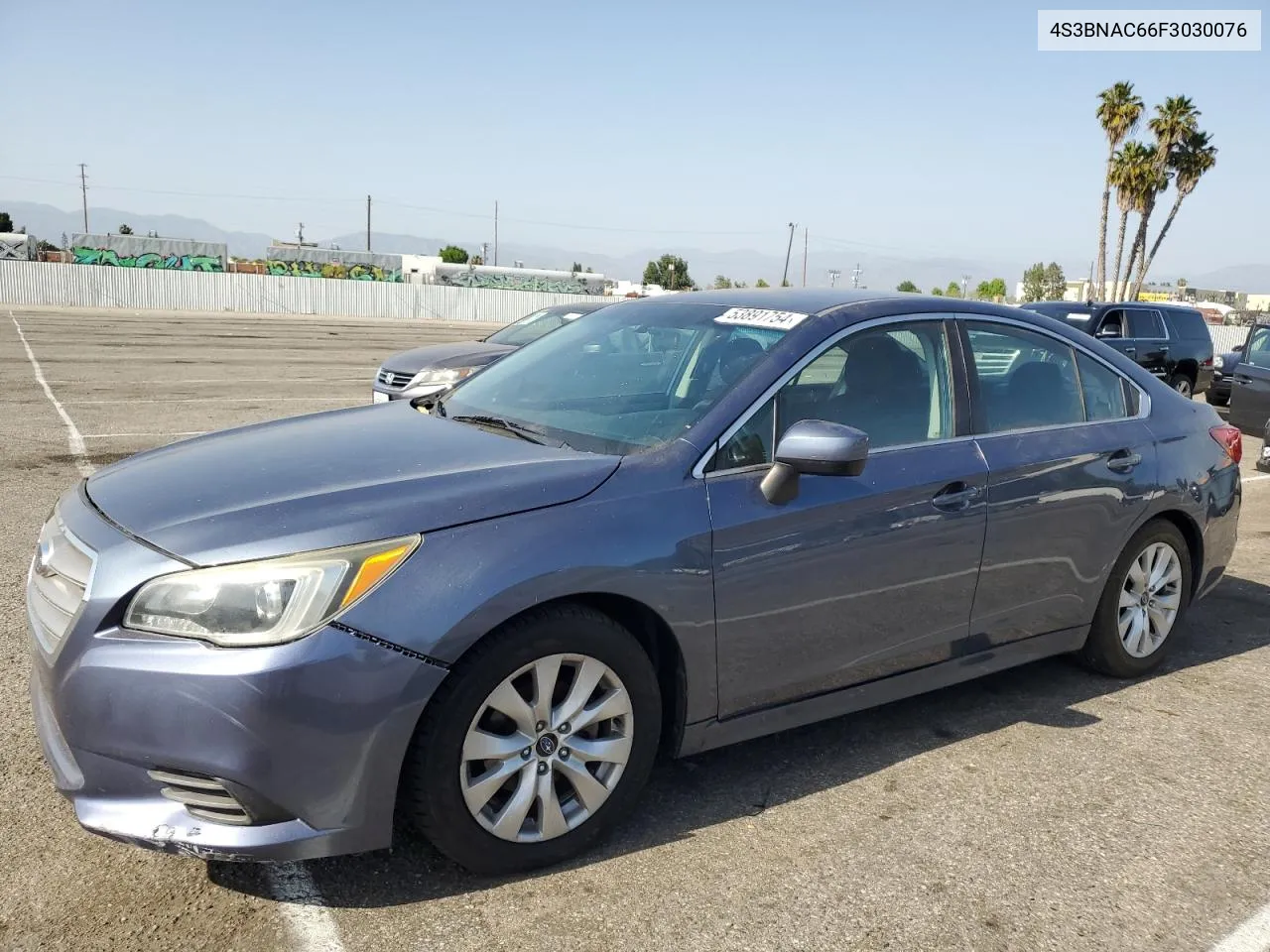 2015 Subaru Legacy 2.5I Premium VIN: 4S3BNAC66F3030076 Lot: 53891754