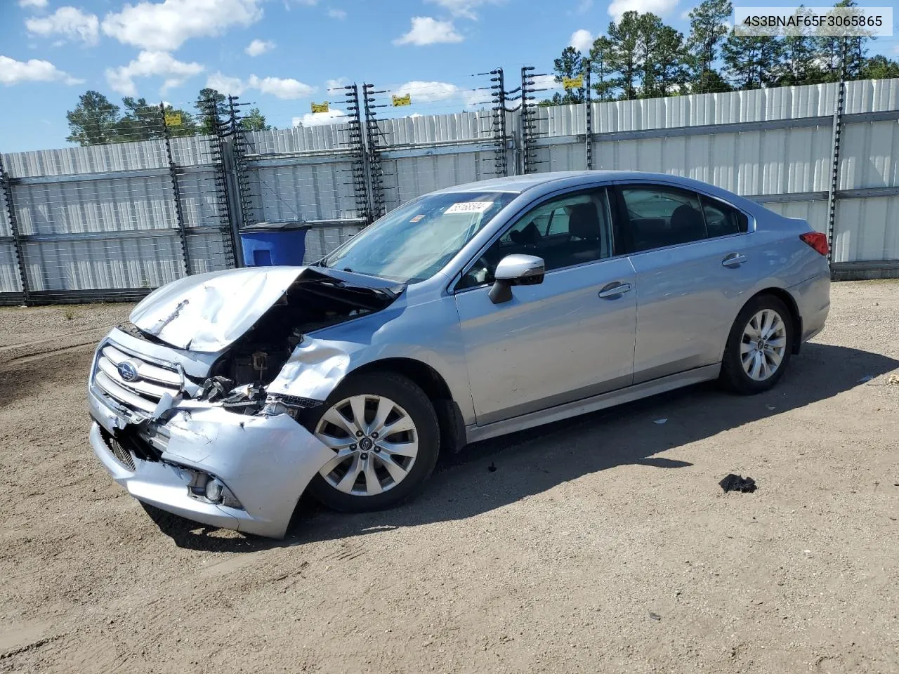 2015 Subaru Legacy 2.5I Premium VIN: 4S3BNAF65F3065865 Lot: 55168504