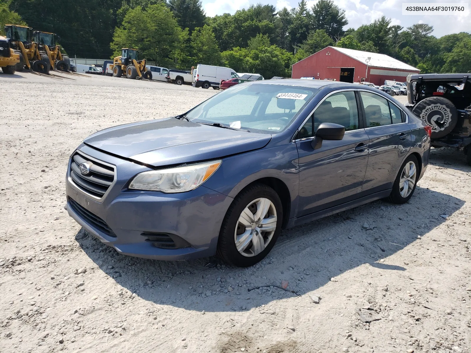 2015 Subaru Legacy 2.5I VIN: 4S3BNAA64F3019760 Lot: 59446464