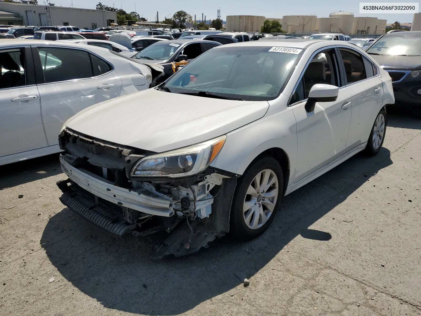 2015 Subaru Legacy 2.5I Premium VIN: 4S3BNAD66F3022090 Lot: 63136924