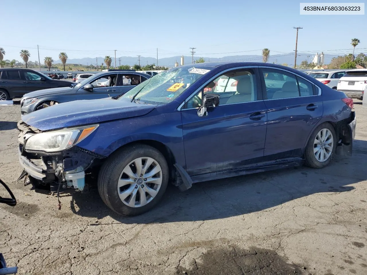 2016 Subaru Legacy 2.5I Premium VIN: 4S3BNAF68G3063223 Lot: 52697224