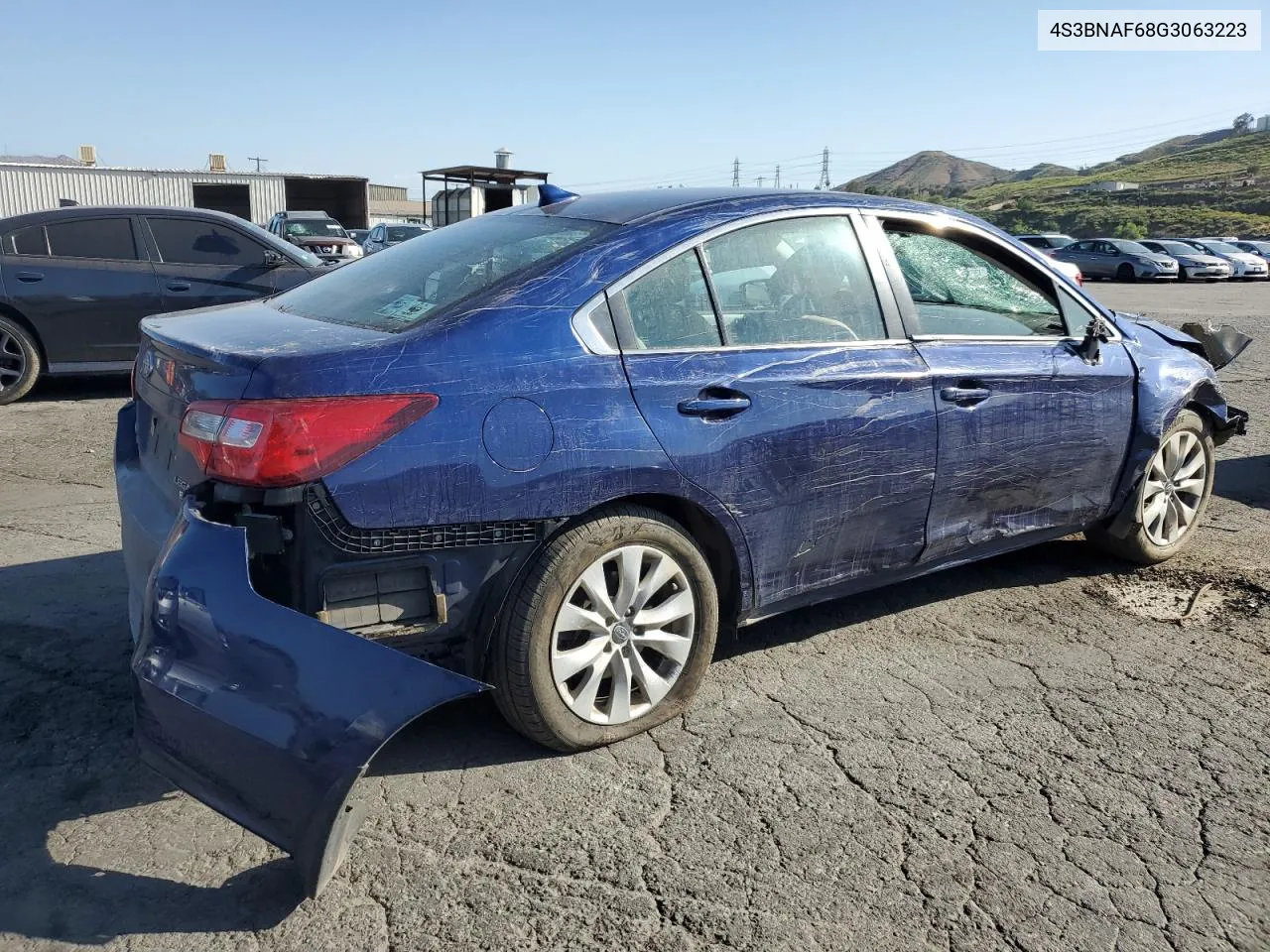 2016 Subaru Legacy 2.5I Premium VIN: 4S3BNAF68G3063223 Lot: 52697224