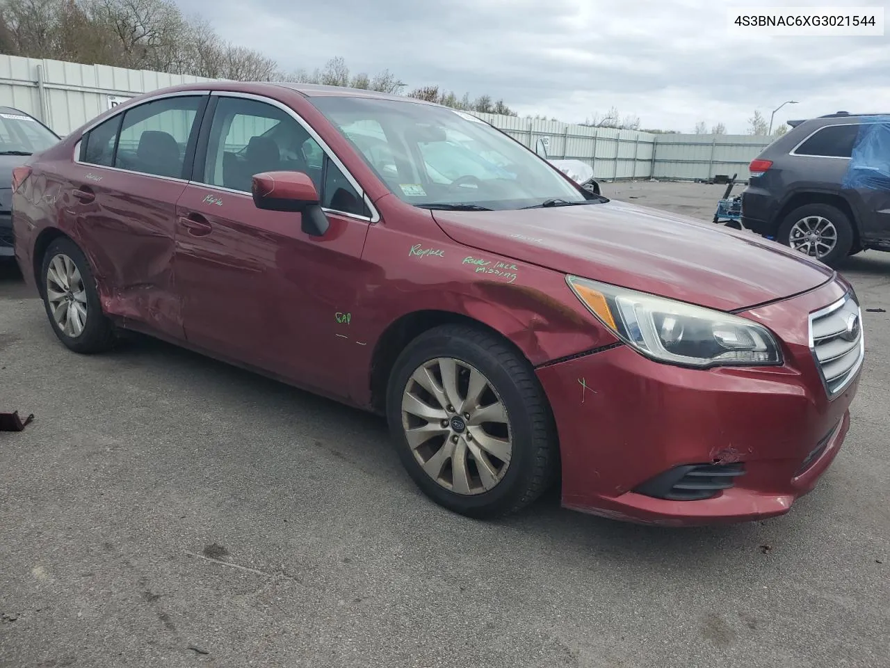 2016 Subaru Legacy 2.5I Premium VIN: 4S3BNAC6XG3021544 Lot: 52939894