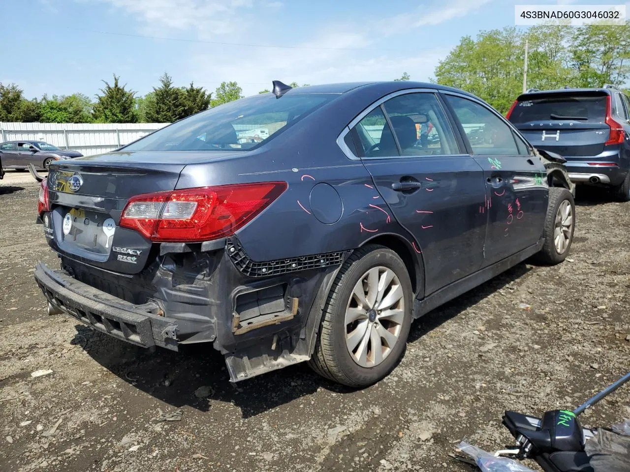 2016 Subaru Legacy 2.5I Premium VIN: 4S3BNAD60G3046032 Lot: 53277094