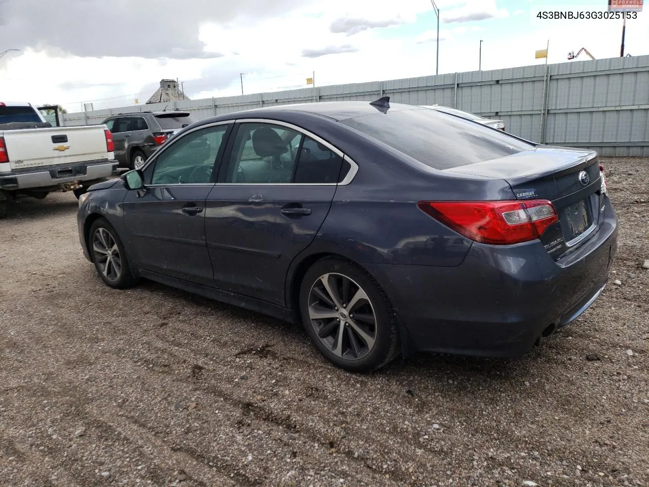 2016 Subaru Legacy 2.5I Limited VIN: 4S3BNBJ63G3025153 Lot: 53940154