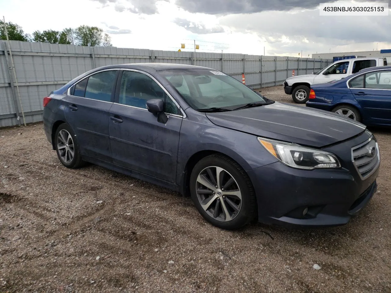 2016 Subaru Legacy 2.5I Limited VIN: 4S3BNBJ63G3025153 Lot: 53940154