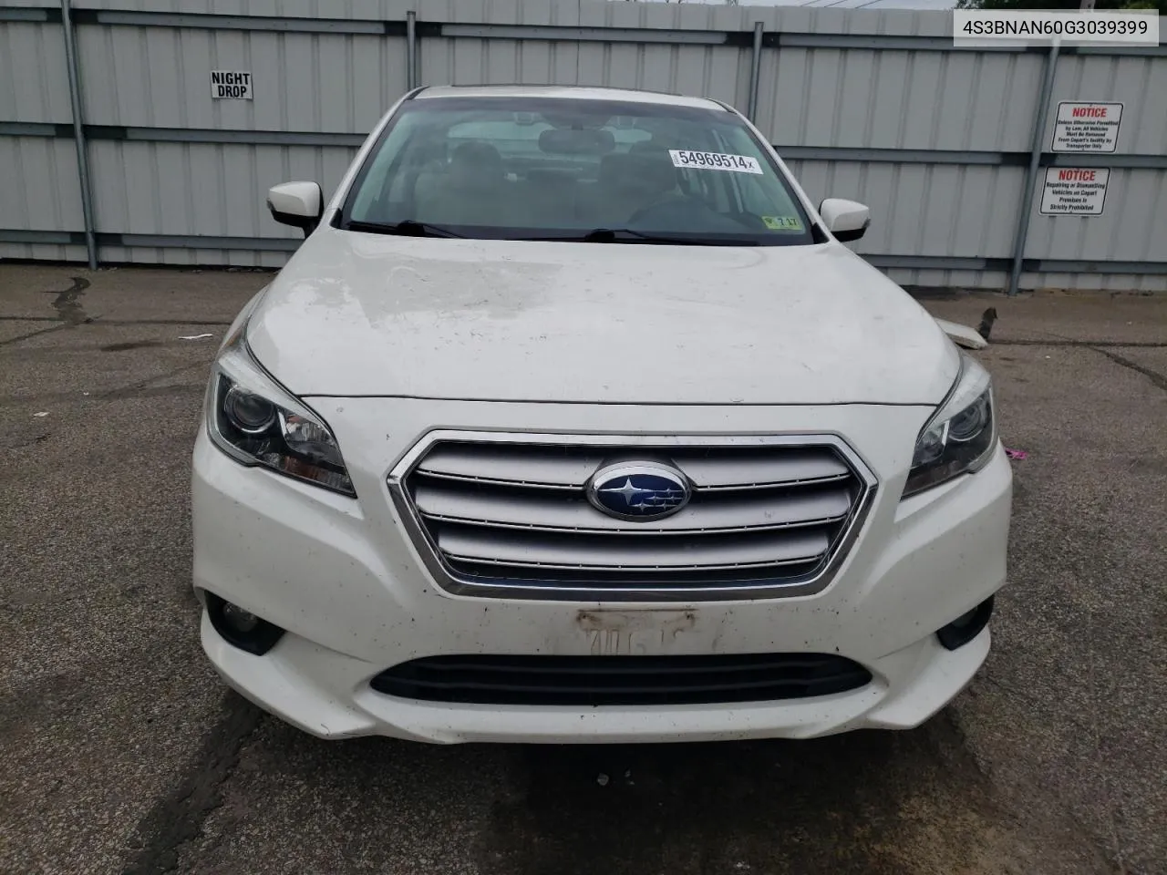 4S3BNAN60G3039399 2016 Subaru Legacy 2.5I Limited