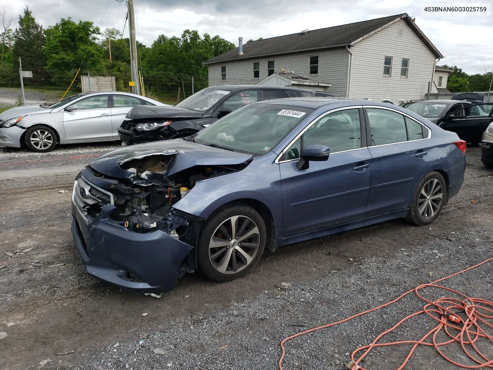 2016 Subaru Legacy 2.5I Limited VIN: 4S3BNAN60G3025759 Lot: 55161444