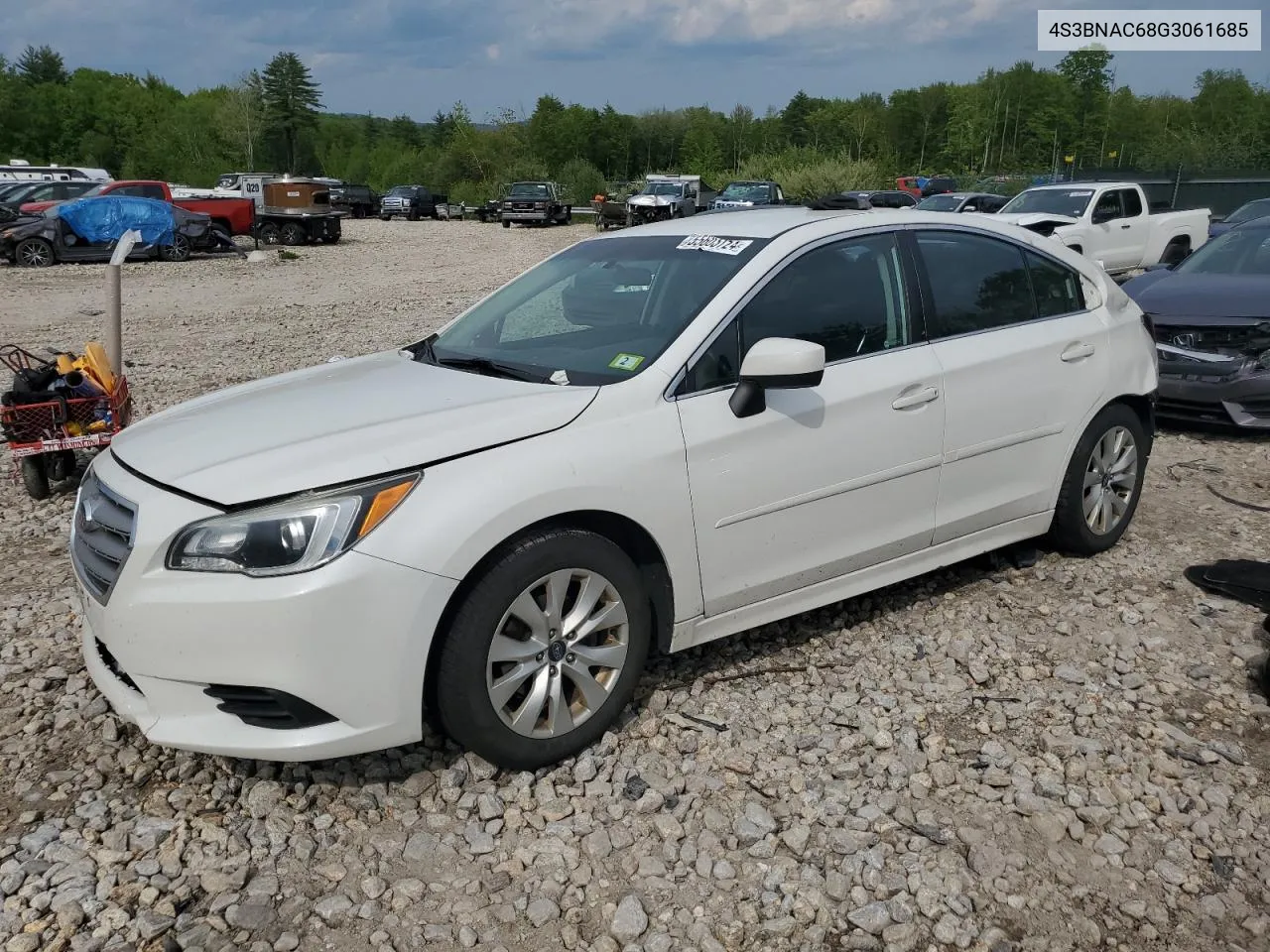 2016 Subaru Legacy 2.5I Premium VIN: 4S3BNAC68G3061685 Lot: 55603724