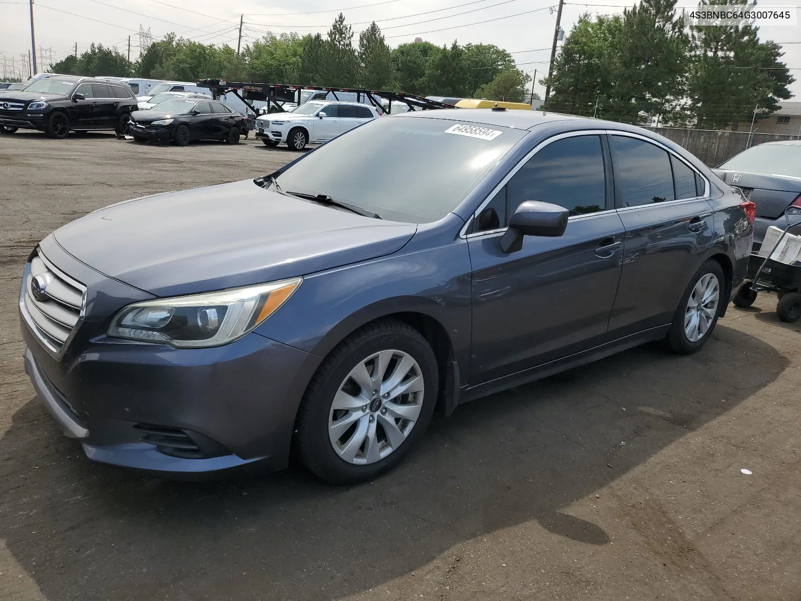 2016 Subaru Legacy 2.5I Premium VIN: 4S3BNBC64G3007645 Lot: 64958594