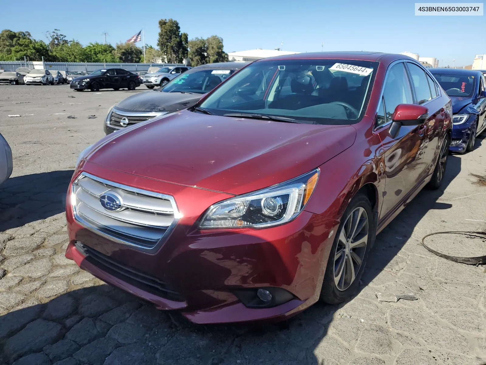 2016 Subaru Legacy 3.6R Limited VIN: 4S3BNEN65G3003747 Lot: 65045644