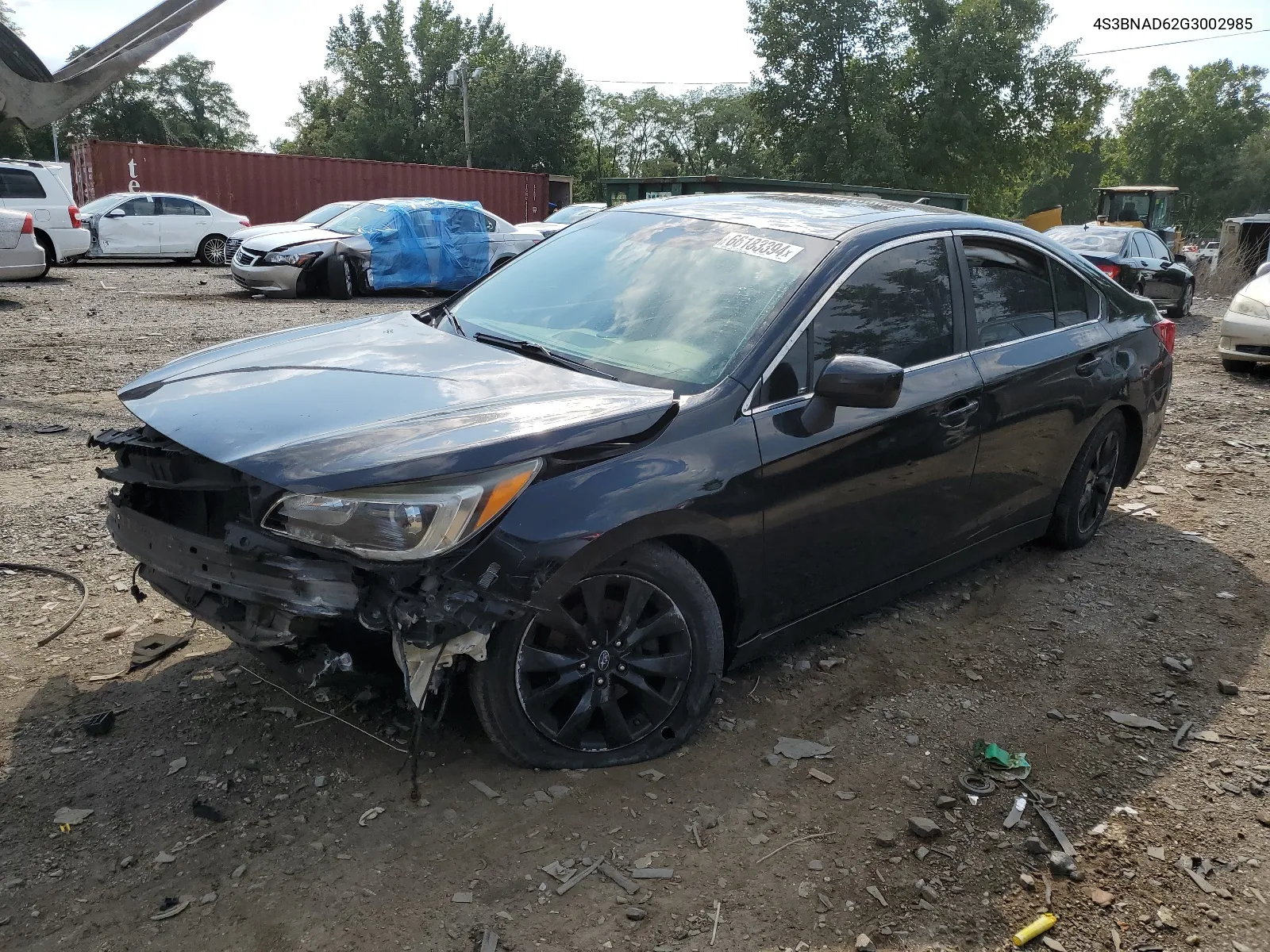 2016 Subaru Legacy 2.5I Premium VIN: 4S3BNAD62G3002985 Lot: 66183394