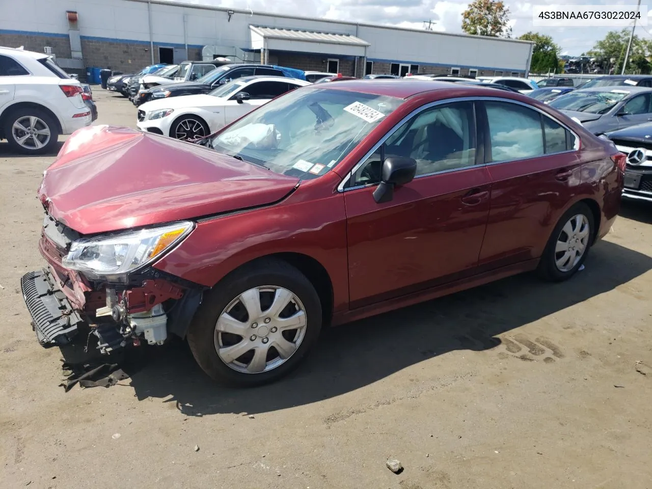 2016 Subaru Legacy 2.5I VIN: 4S3BNAA67G3022024 Lot: 66482454