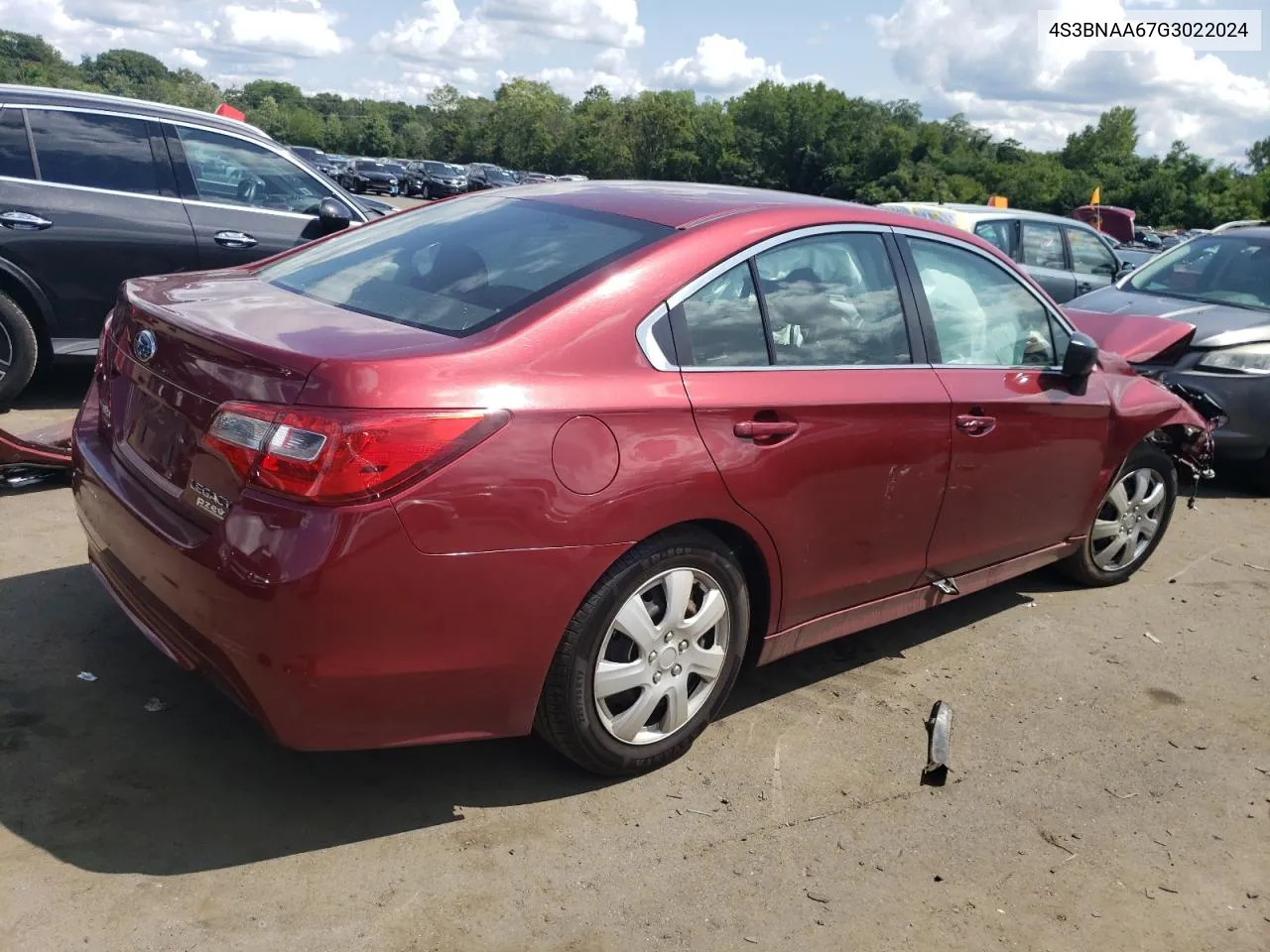 2016 Subaru Legacy 2.5I VIN: 4S3BNAA67G3022024 Lot: 66482454