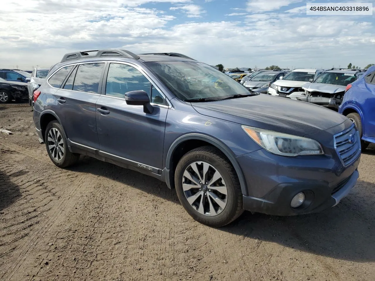 4S4BSANC4G3318896 2016 Subaru Outback 2.5I Limited