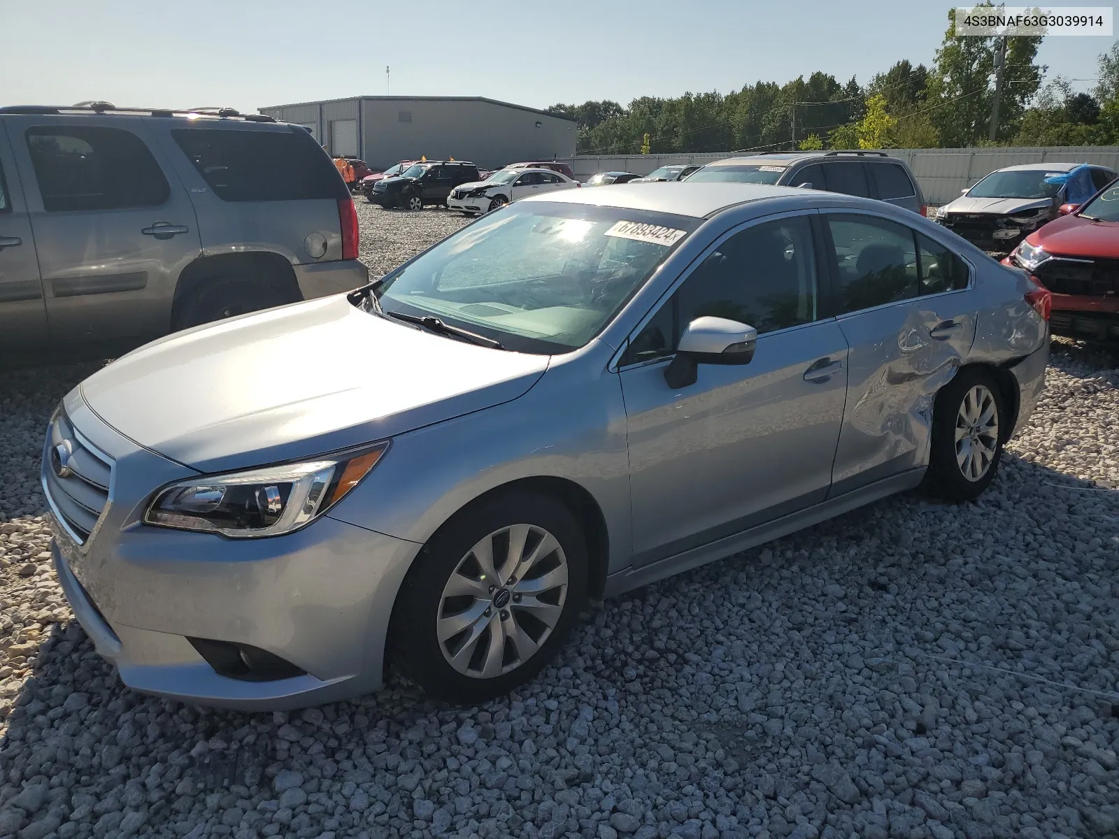 2016 Subaru Legacy 2.5I Premium VIN: 4S3BNAF63G3039914 Lot: 67893424