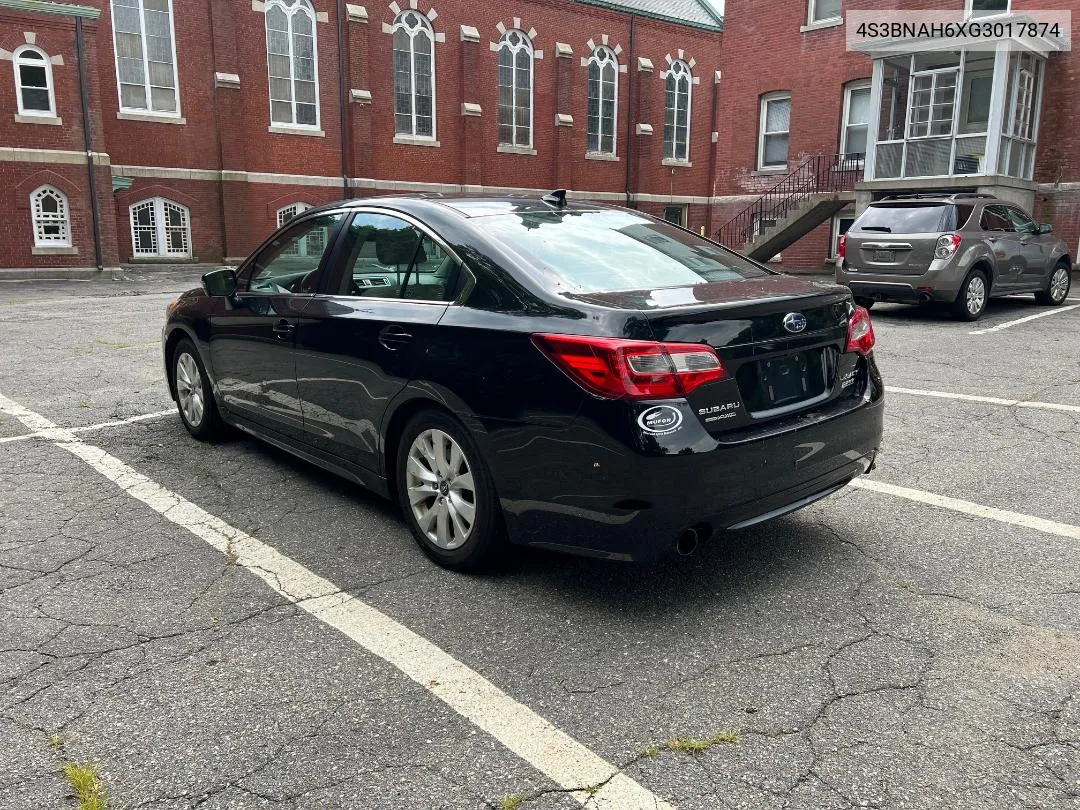 2016 Subaru Legacy 2.5I Premium VIN: 4S3BNAH6XG3017874 Lot: 68947764