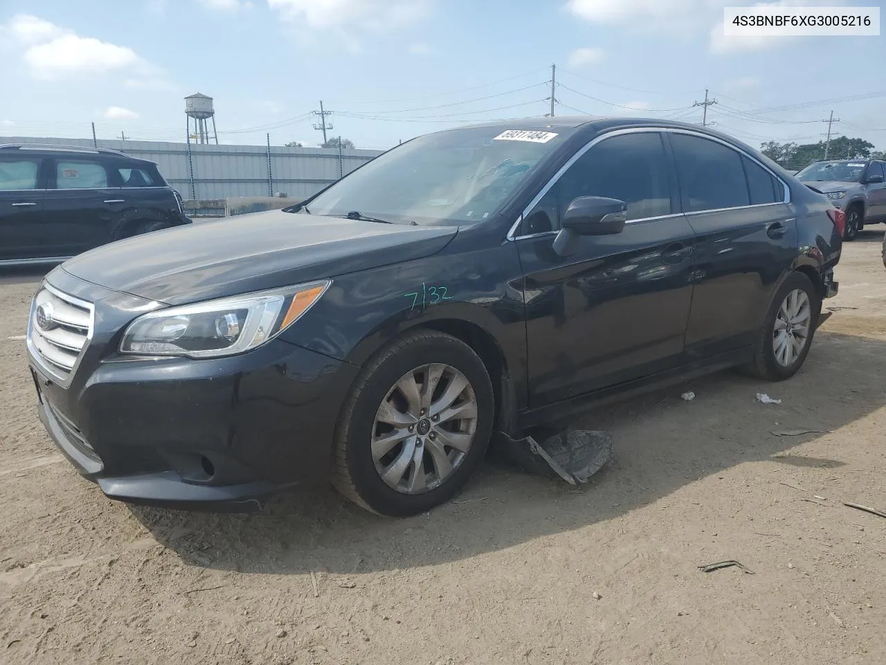 2016 Subaru Legacy 2.5I Premium VIN: 4S3BNBF6XG3005216 Lot: 69317484