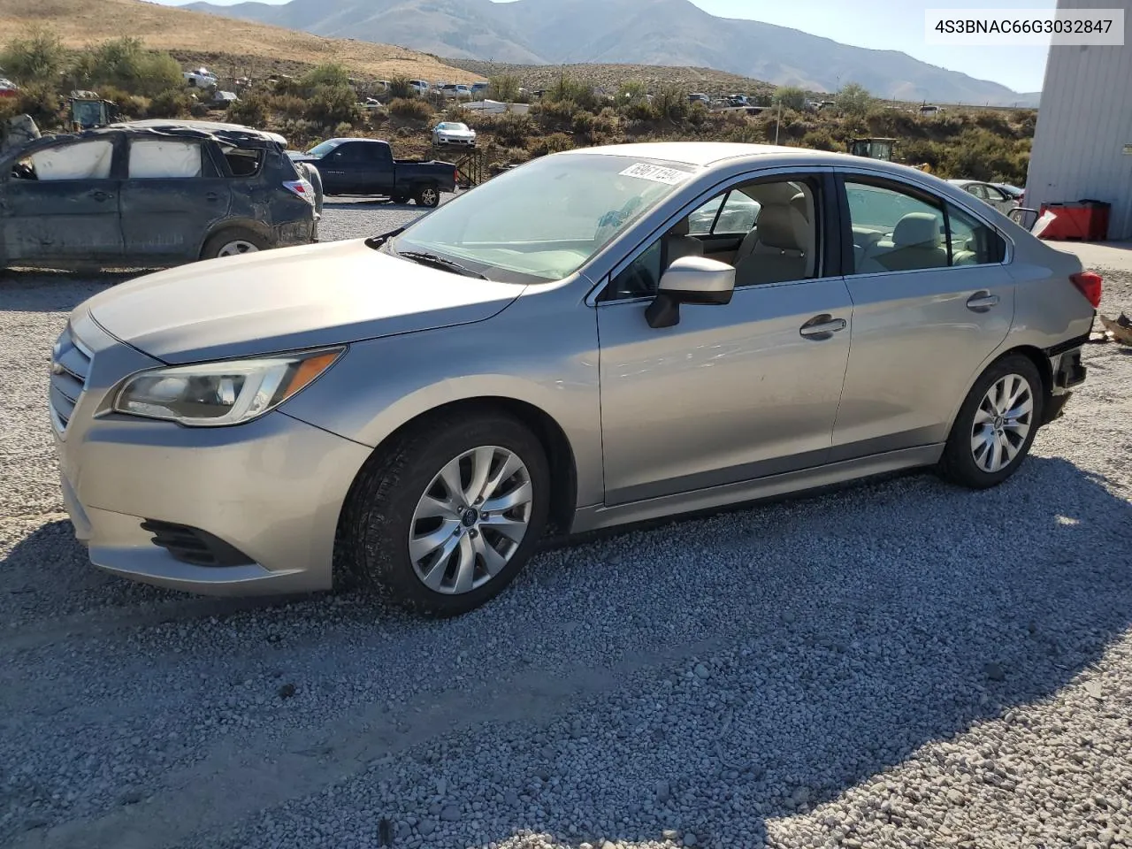 2016 Subaru Legacy 2.5I Premium VIN: 4S3BNAC66G3032847 Lot: 69611594