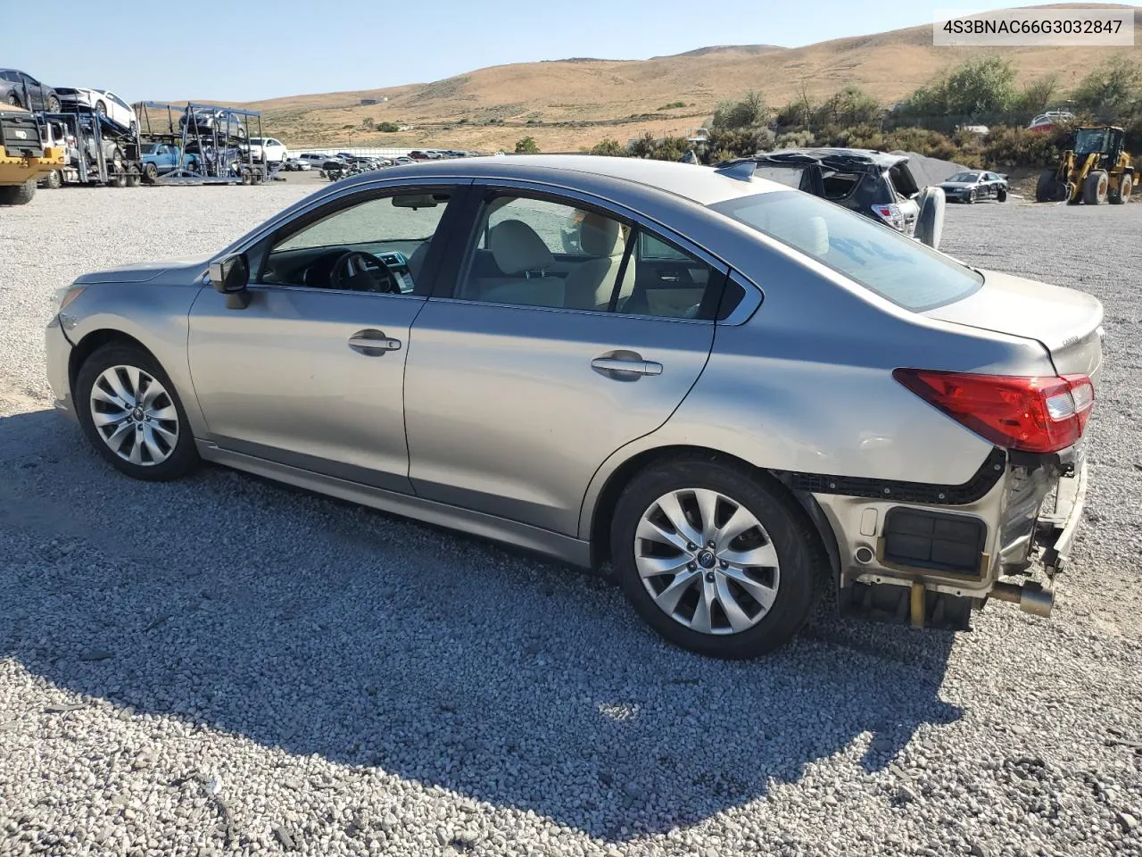 2016 Subaru Legacy 2.5I Premium VIN: 4S3BNAC66G3032847 Lot: 69611594