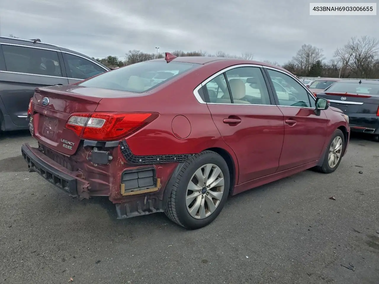 4S3BNAH69G3006655 2016 Subaru Legacy 2.5I Premium