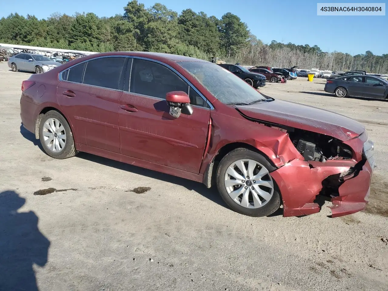 4S3BNAC64H3040804 2017 Subaru Legacy 2.5I Premium