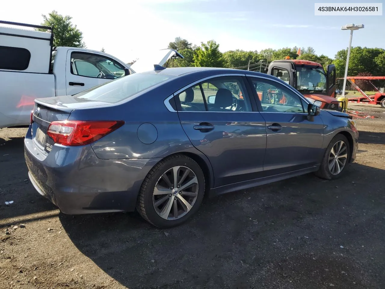 2017 Subaru Legacy 2.5I Limited VIN: 4S3BNAK64H3026581 Lot: 53006184