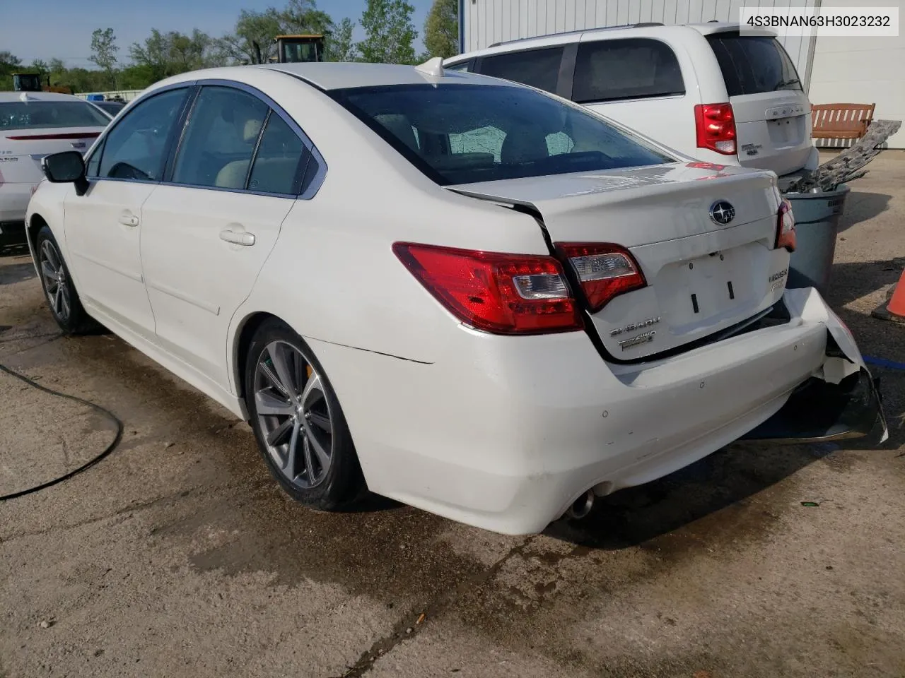 2017 Subaru Legacy 2.5I Limited VIN: 4S3BNAN63H3023232 Lot: 53046084