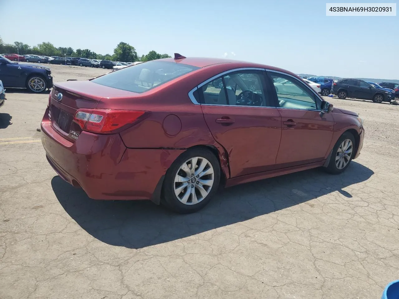 2017 Subaru Legacy 2.5I Premium VIN: 4S3BNAH69H3020931 Lot: 55799984