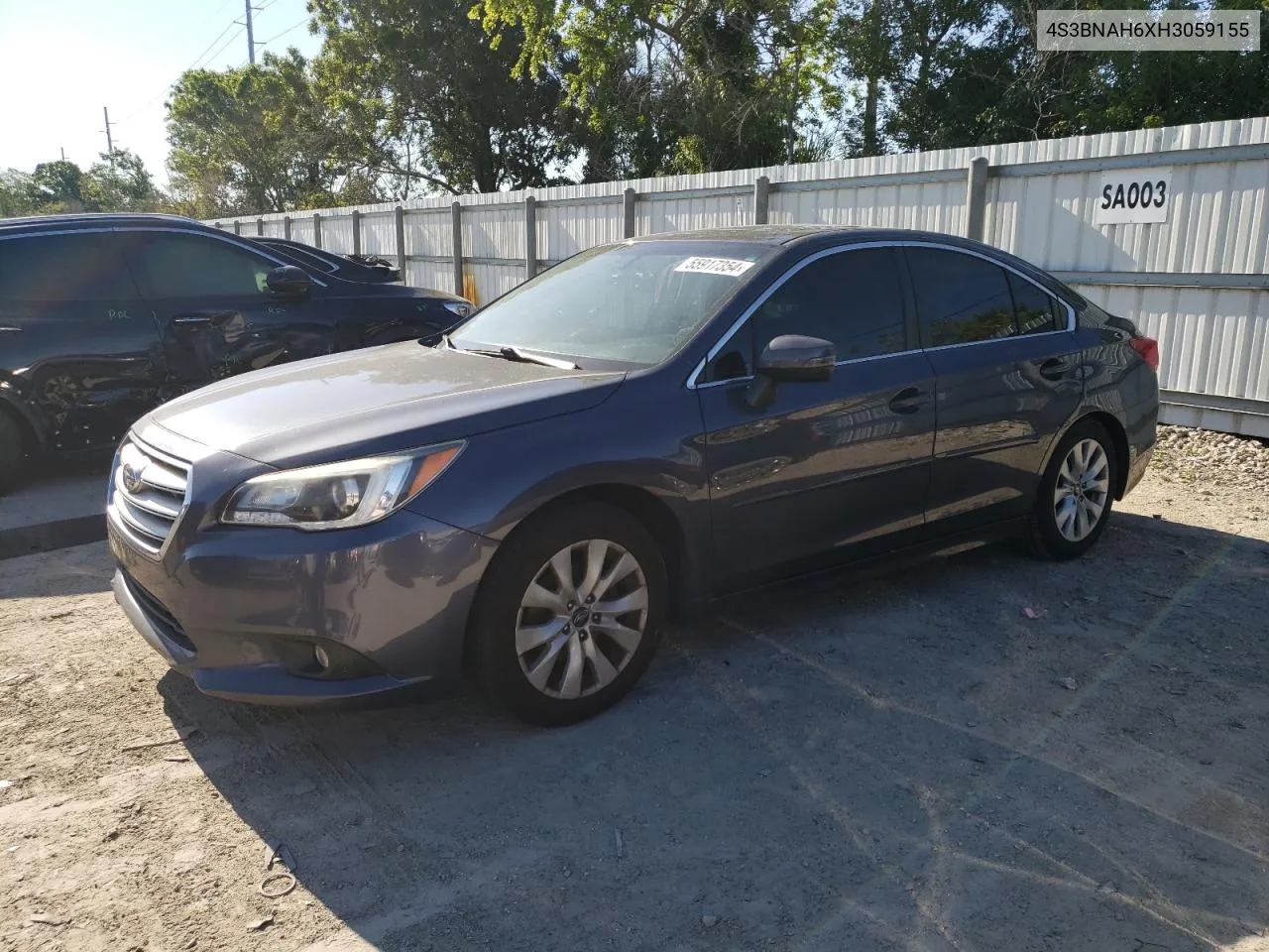 2017 Subaru Legacy 2.5I Premium VIN: 4S3BNAH6XH3059155 Lot: 55917354