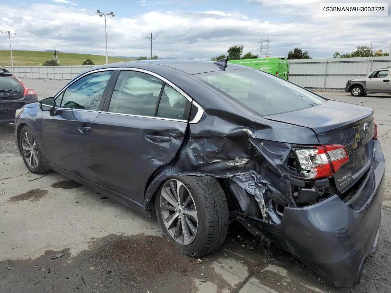 4S3BNAN69H3003728 2017 Subaru Legacy 2.5I Limited