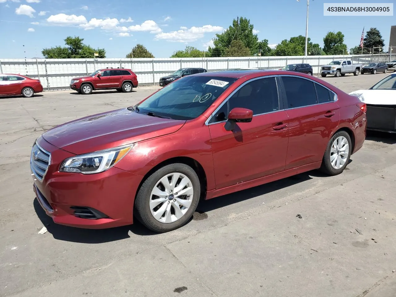 2017 Subaru Legacy 2.5I Premium VIN: 4S3BNAD68H3004905 Lot: 60545894