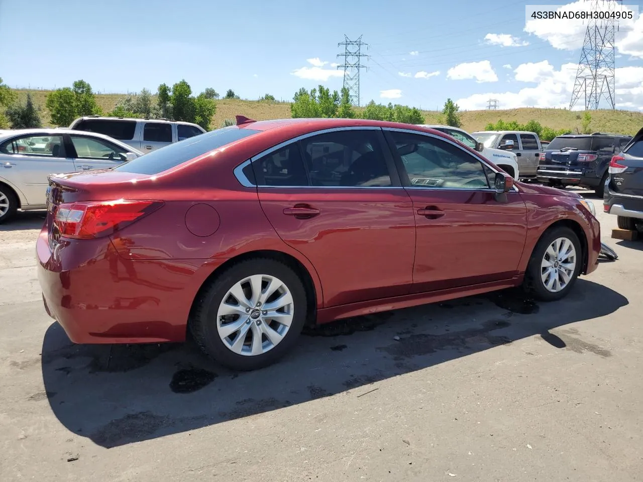 4S3BNAD68H3004905 2017 Subaru Legacy 2.5I Premium