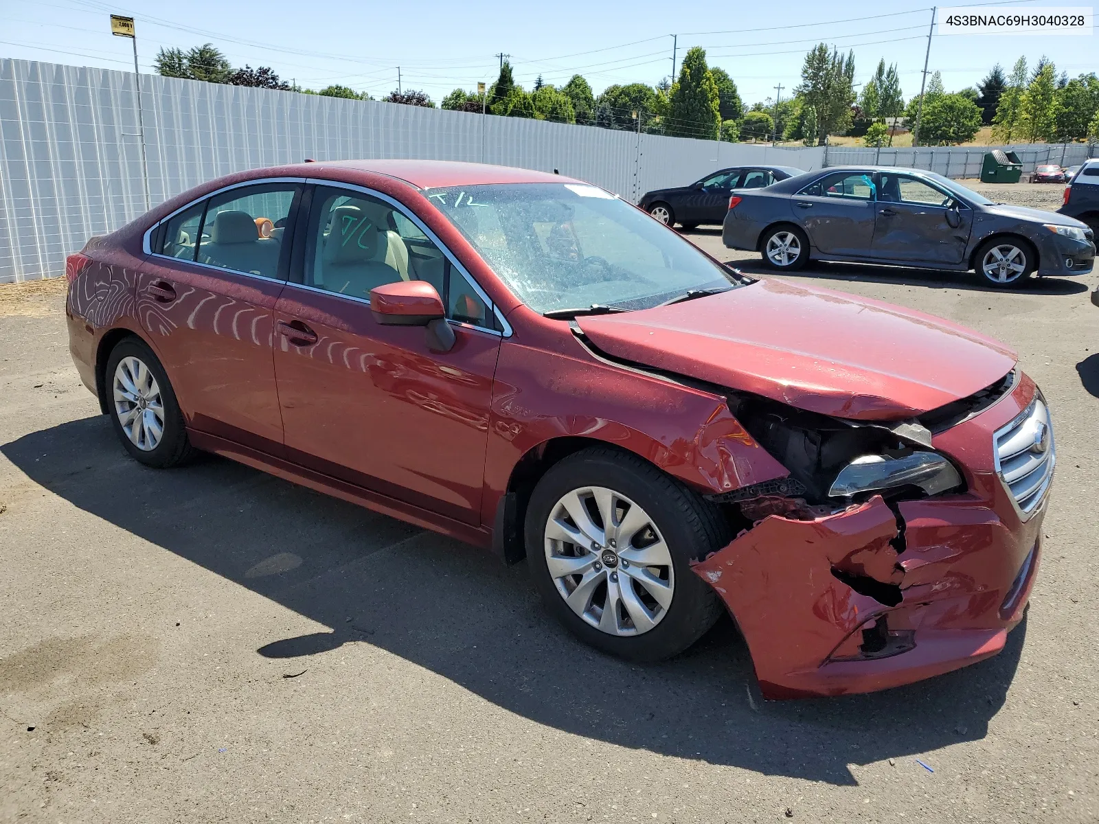 2017 Subaru Legacy 2.5I Premium VIN: 4S3BNAC69H3040328 Lot: 63674714